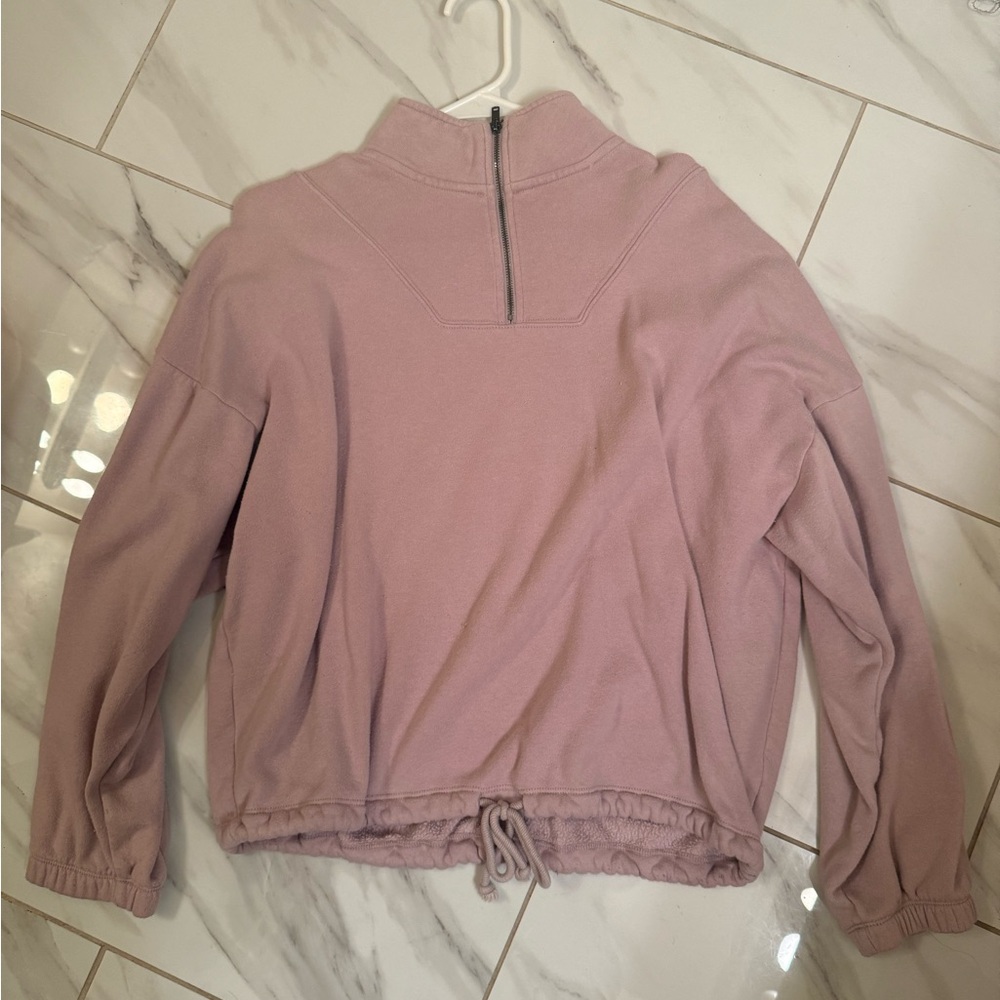Lavender Quarter-Zip Pullover